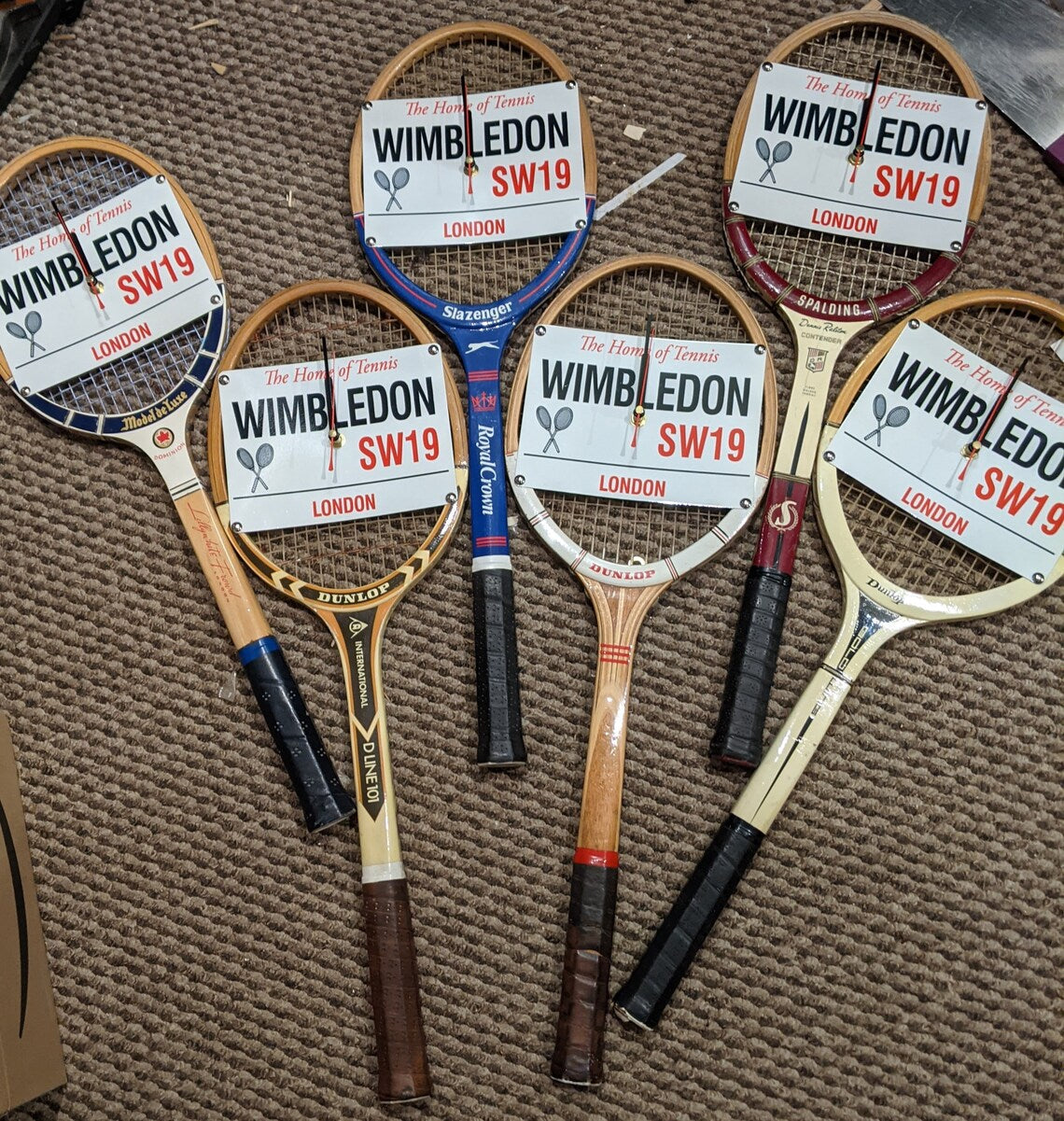 Wimbledon Tennis Racket Wall Clock