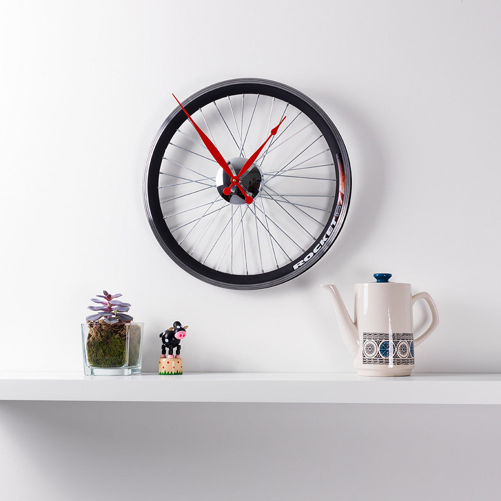 Racing Bike Wheel Clock Small