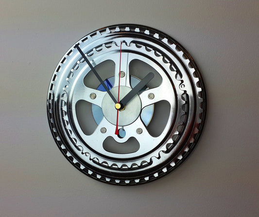Silver Chainwheel Bicycle Clock for Rebecca