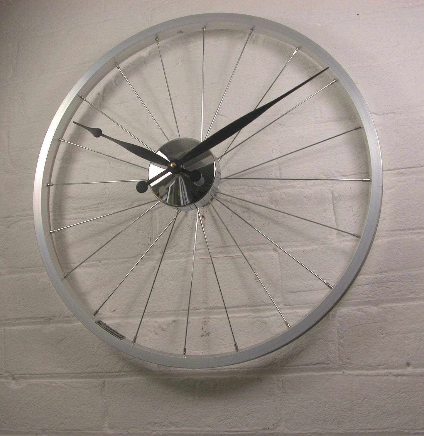 Bike wheel clock small Black Hands