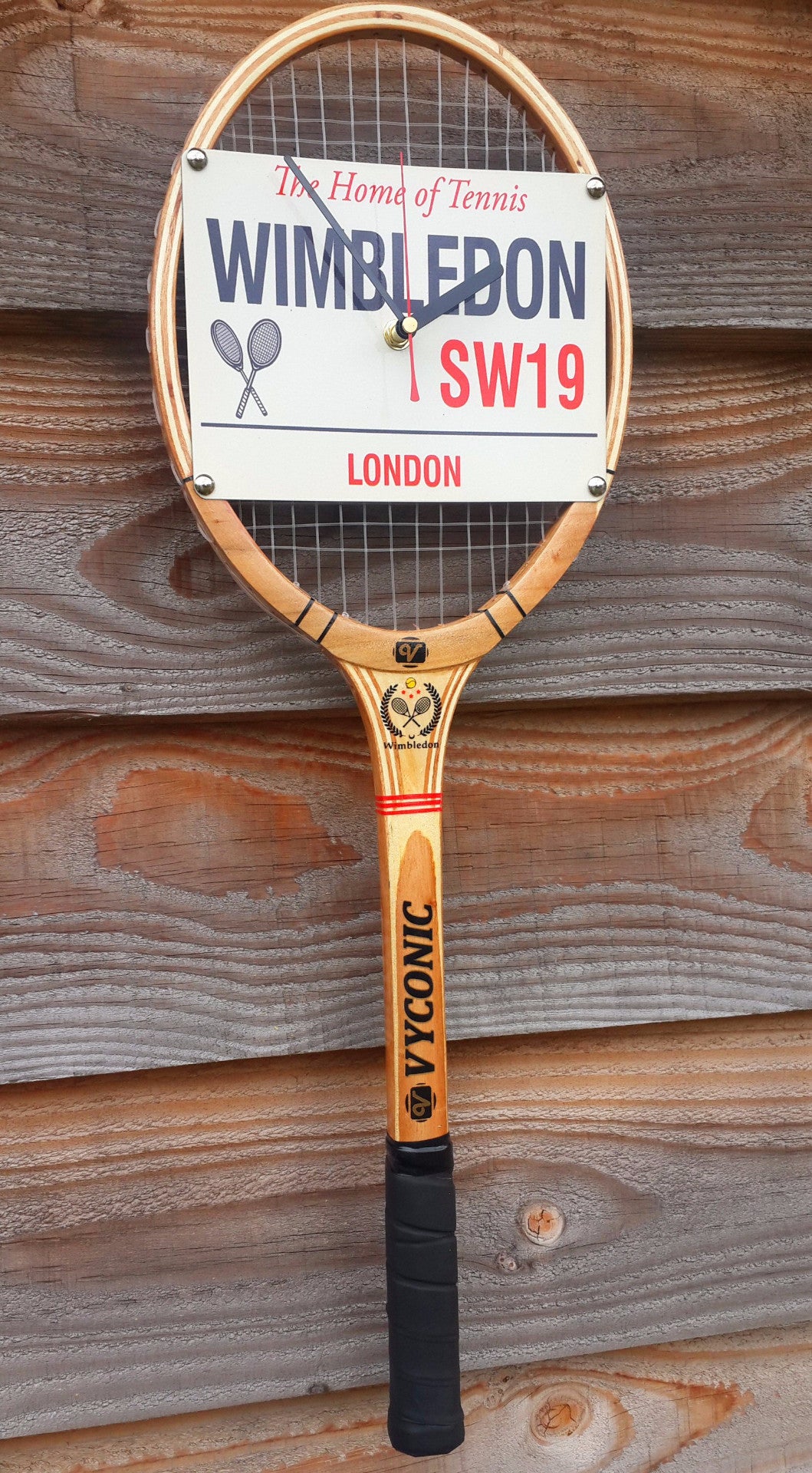 Wimbledon Tennis Racket Wall Clock