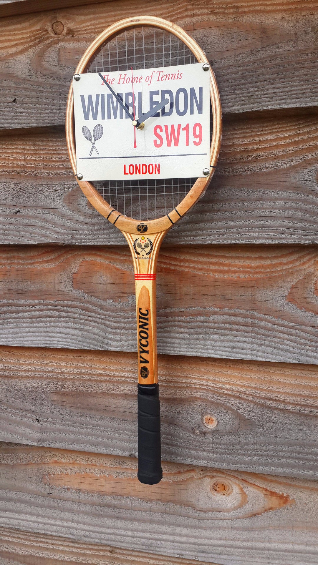 Wimbledon Tennis Racket Wall Clock