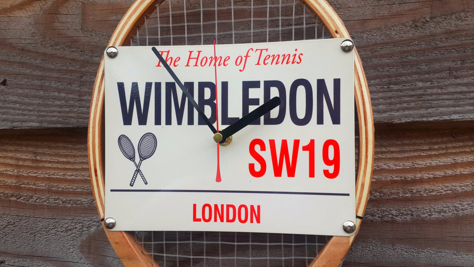 Wimbledon Tennis Racket Wall Clock