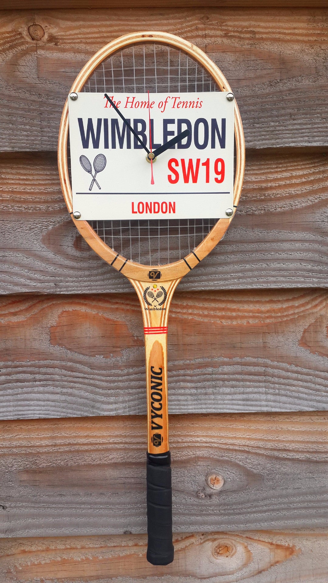 Wimbledon Tennis Racket Wall Clock